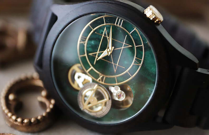 Green mica & Ebony