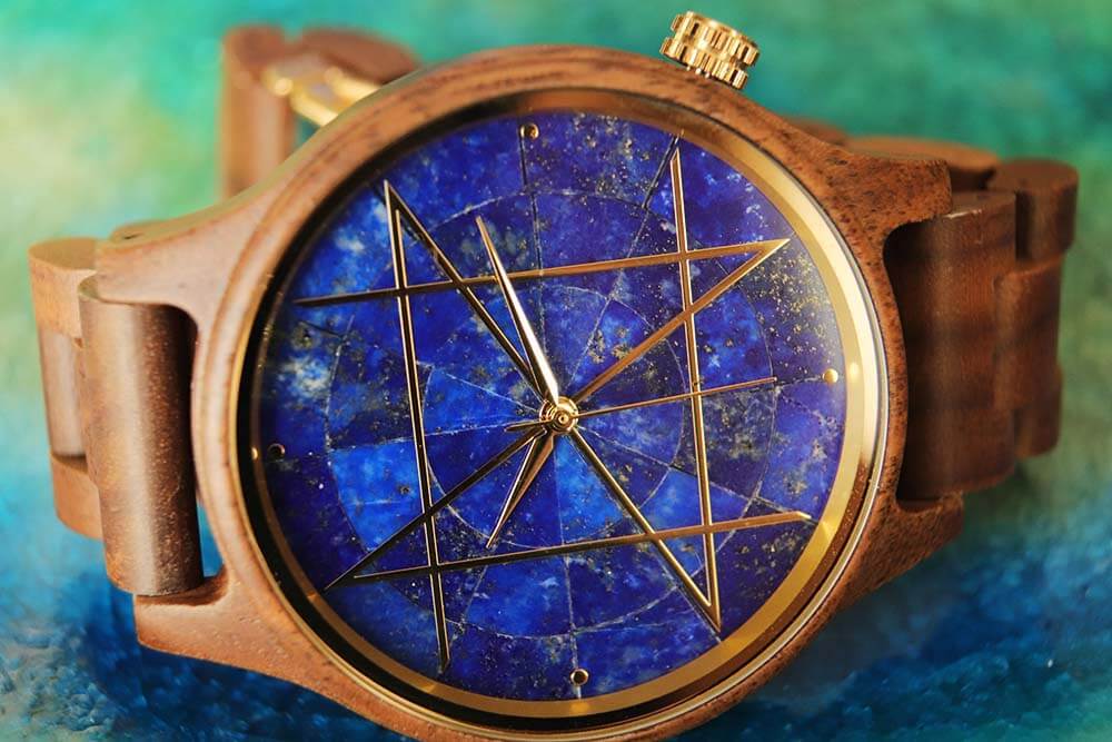 NEW ITEM 天然石×天然木 唯一無二の美しい模様の腕時計「NOZ」