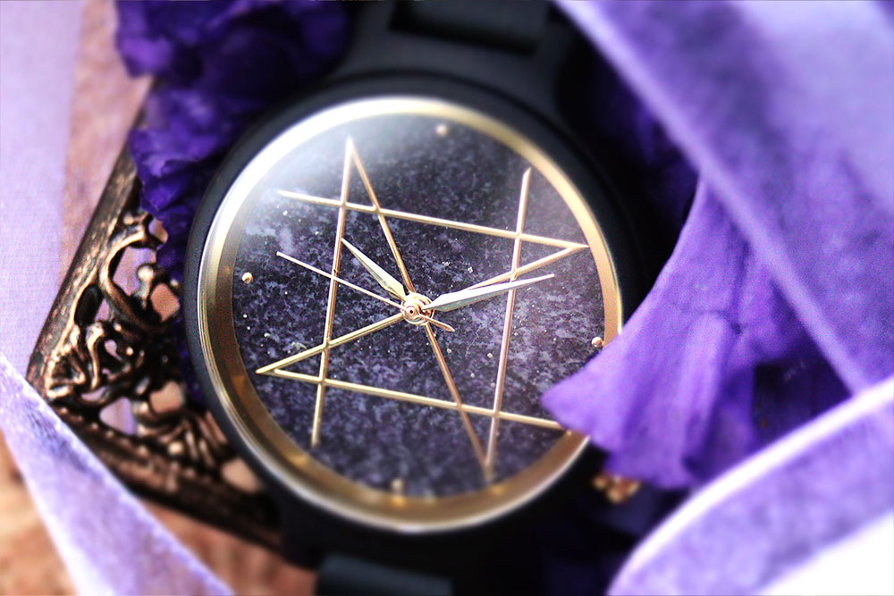 天然石×天然木 唯一無二の美しい模様の腕時計「NOZ」