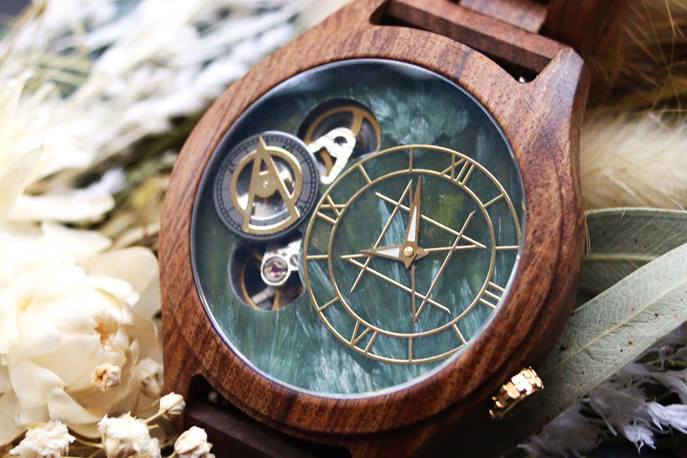 NOZ ダブルムーブメントモデル／オレンジドロマイト 45mm 22え301