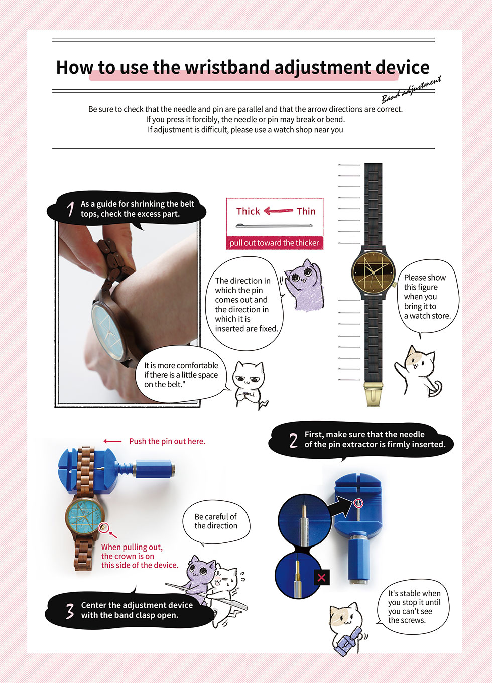 How to use the wristband adjustment device01